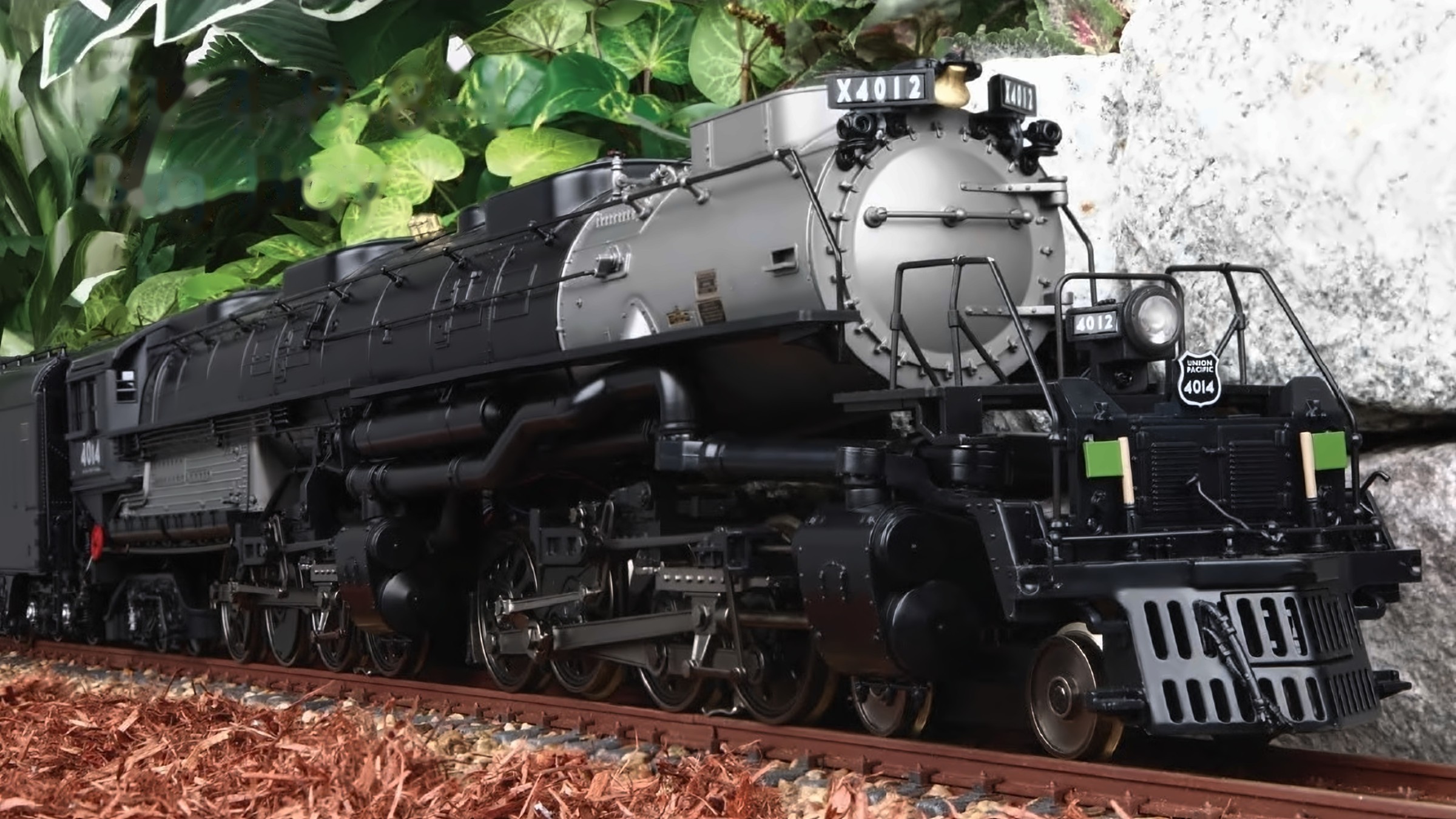 UP 4-8-8-4 Big Boy model steam locomotive on outdoor track